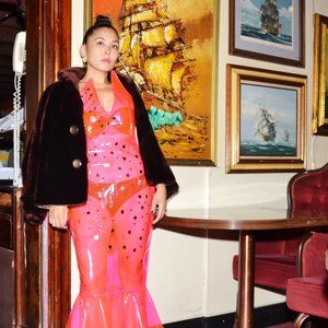 Beau Mouton Dark Brown Lamb Fur Jacket S // Vintage